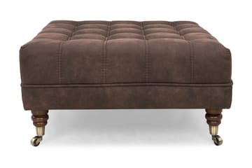 Fotpall Chester Deluxe Fyrkantig Vintage Mörkbrun - 70 cm - Möbler - Fåtölj & stolar - Pall & puff - Fotpallar