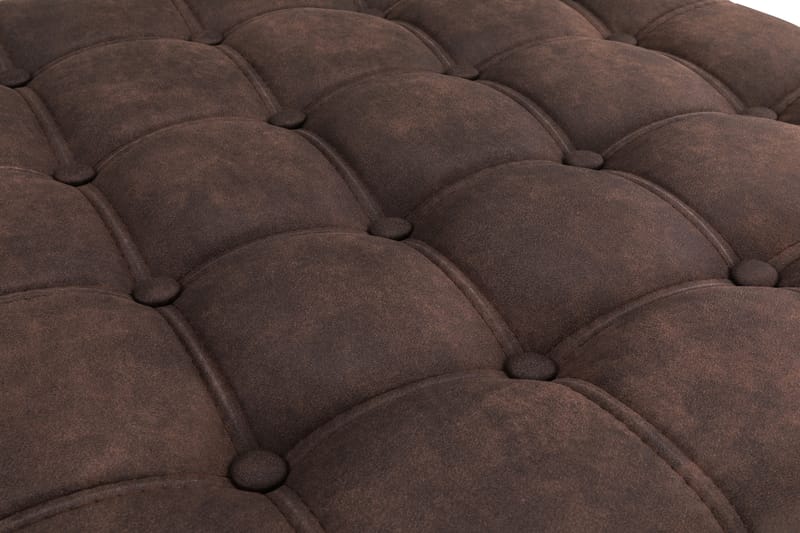 Fotpall Chester Deluxe Fyrkantig Vintage Mörkbrun - 70 cm - Möbler - Fåtölj & stolar - Pall & puff - Fotpallar