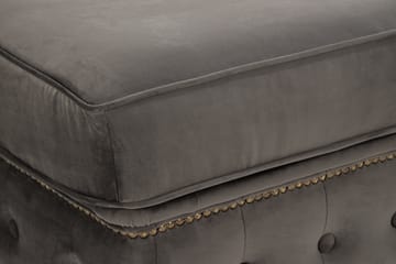Fotpall Chester Deluxe - Grå - Möbler - Fåtölj & stolar - Pall & puff - Fotpallar