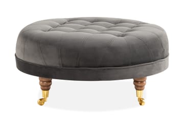 Fotpall Chester Deluxe - Grå - Möbler - Fåtölj & stolar - Pall & puff - Fotpallar