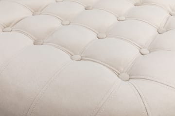 Fotpall Chester Deluxe Rund 80 cm Sammet Beige - 80 cm - Möbler - Fåtölj & stolar - Pall & puff - Fotpallar