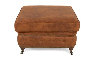Fotpall Chester Deluxe Vintage - Cognac - Möbler - Fåtölj & stolar - Pall & puff - Fotpallar