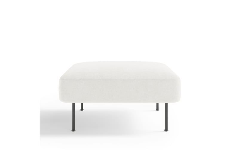 Fotpall Delorse 80 cm Kvadratisk - Vit Bouclé - Möbler - Fåtölj & stolar - Pall & puff - Fotpallar