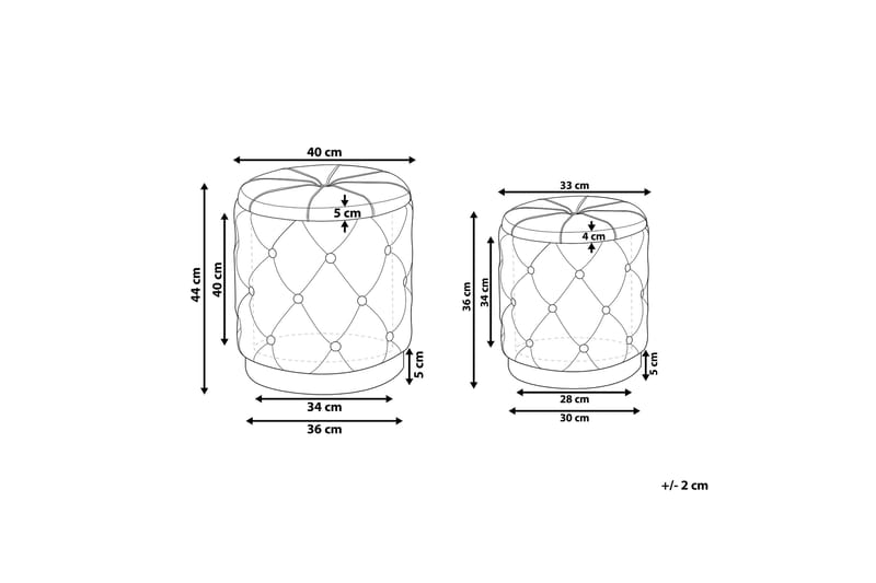 Fotpall Elofsrud med Förvaring 2-pack - Vit - Möbler - Fåtölj & stolar - Pall & puff - Fotpallar