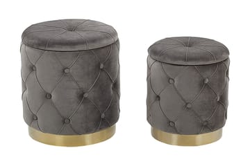 Fotpall Elofsrud med Förvaring 2-pack - Grå - Möbler - Fåtölj & stolar - Pall & puff - Fotpallar