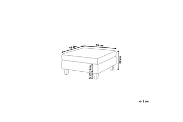 Fotpall Fevik 76|76 cm - Grå - Möbler - Fåtölj & stolar - Pall & puff - Fotpallar