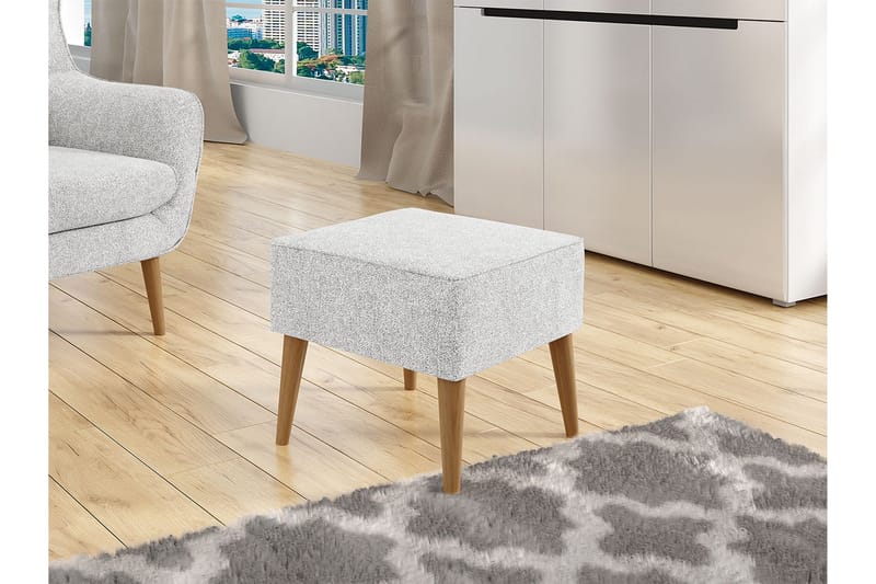 Fotpall - Grå - Möbler - Fåtölj & stolar - Pall & puff - Fotpallar