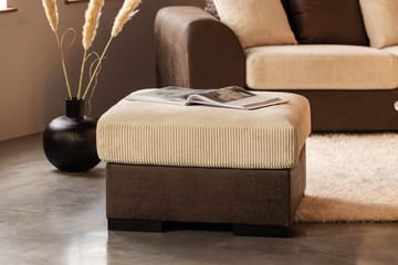Fotpall Havanna - Beige/Brun - Möbler - Fåtölj & stolar - Pall & puff - Fotpallar