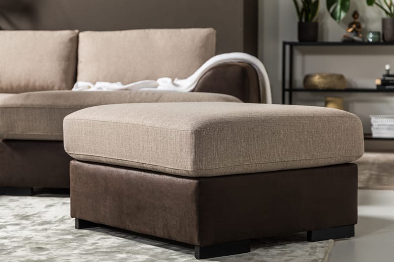 Fotpall Havanna - Brun|Beige - Möbler - Fåtölj & stolar - Pall & puff - Fotpallar