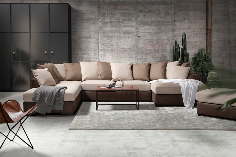 Fotpall Havanna - Brun|Beige - Möbler - Fåtölj & stolar - Pall & puff - Fotpallar