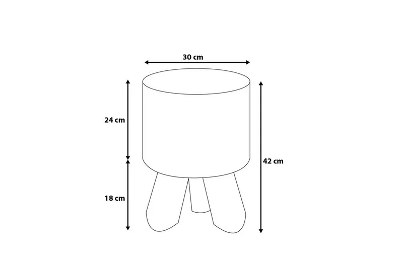 Fotpall Kent 50|50 cm - Brun - Möbler - Fåtölj & stolar - Pall & puff - Fotpallar