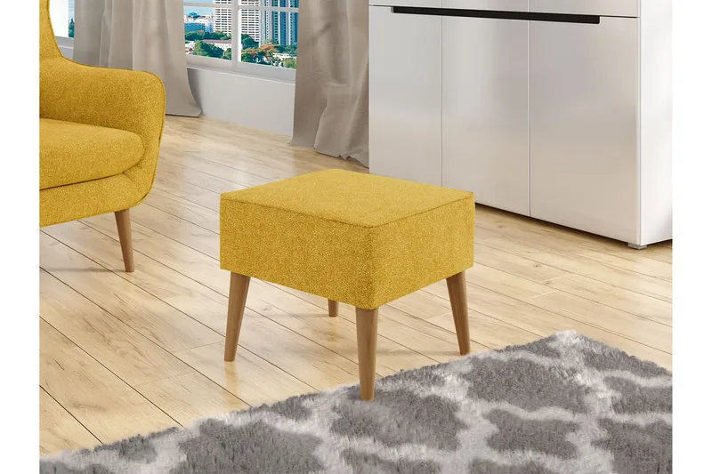 Fotpall LORD - Gul - Möbler - Fåtölj & stolar - Pall & puff - Fotpallar