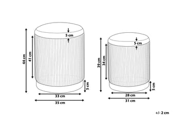 Fotpall Mangin med Förvaring 2-pack - Blå - Möbler - Fåtölj & stolar - Pall & puff - Fotpallar