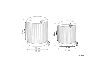 Fotpall Mangin med Förvaring 2-pack - Vit - Möbler - Fåtölj & stolar - Pall & puff - Fotpallar