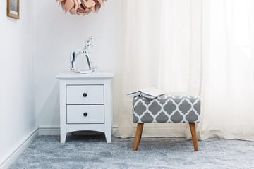 Fotpall Manteo 39|50 cm - Grå - Möbler - Fåtölj & stolar - Pall & puff - Fotpallar