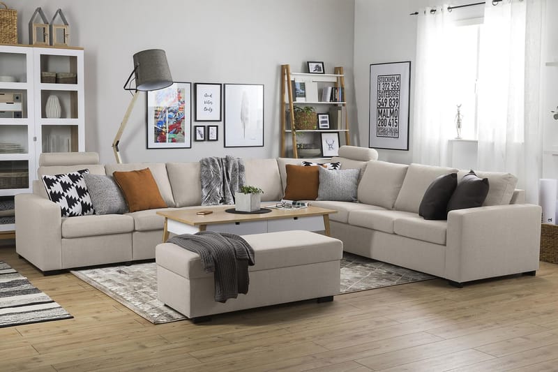 Fotpall med Förvaring Nevada 120x50 - Beige - Möbler - Fåtölj & stolar - Pall & puff - Fotpallar