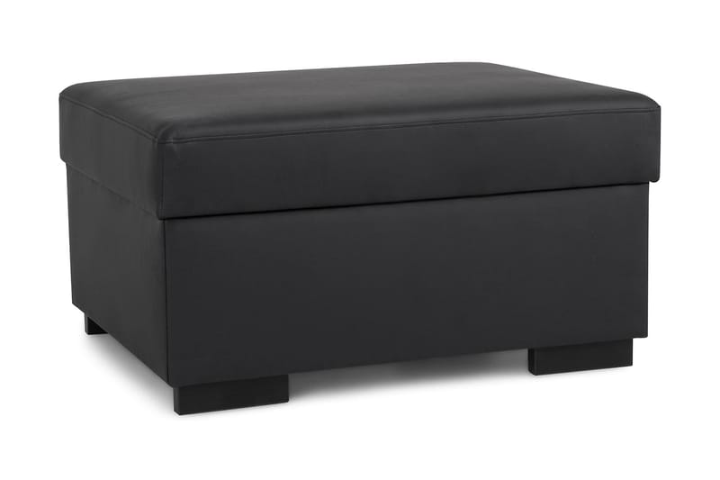 Fotpall med Förvaring Nevada 80x65 - Svart Konstläder - Möbler - Fåtölj & stolar - Pall & puff - Fotpallar