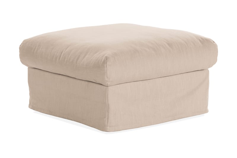 Fotpall Menard Tvättbar & avtagbar klädsel - Beige - Möbler - Fåtölj & stolar - Pall & puff - Fotpallar