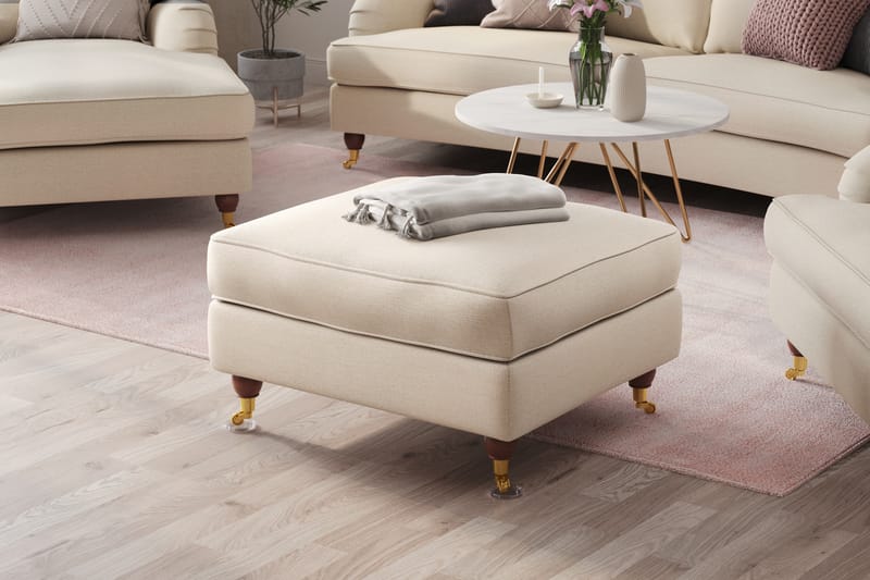 Fotpall Oxford Lyx - Beige - Möbler - Fåtölj & stolar - Pall & puff - Fotpallar