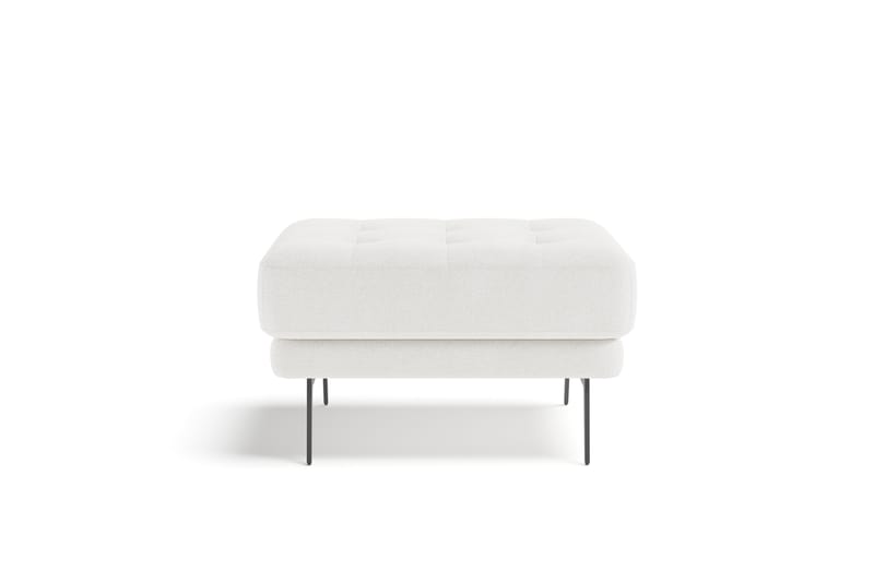 Fotpall Samella 78 cm Rektangulär - Vit Bouclé - Möbler - Fåtölj & stolar - Pall & puff - Fotpallar