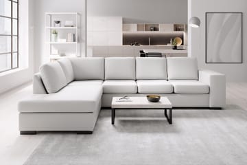 Fotpall Sit Down 70X60 cm Bonded Leather - Vit - Möbler - Fåtölj & stolar - Pall & puff - Fotpallar