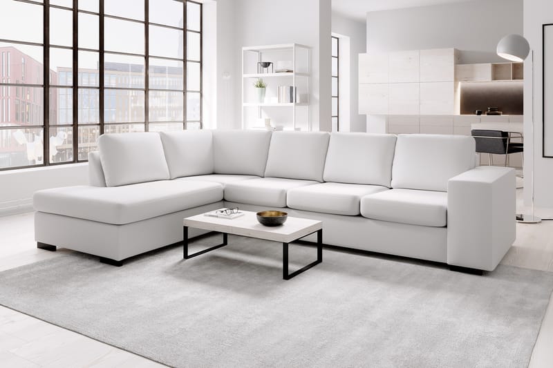 Fotpall Sit Down 70X60 cm Bonded Leather - Vit - Möbler - Fåtölj & stolar - Pall & puff - Fotpallar