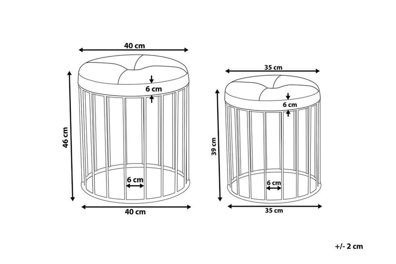 Fotpall Stallarp 2-pack - Blå - Fotpallar