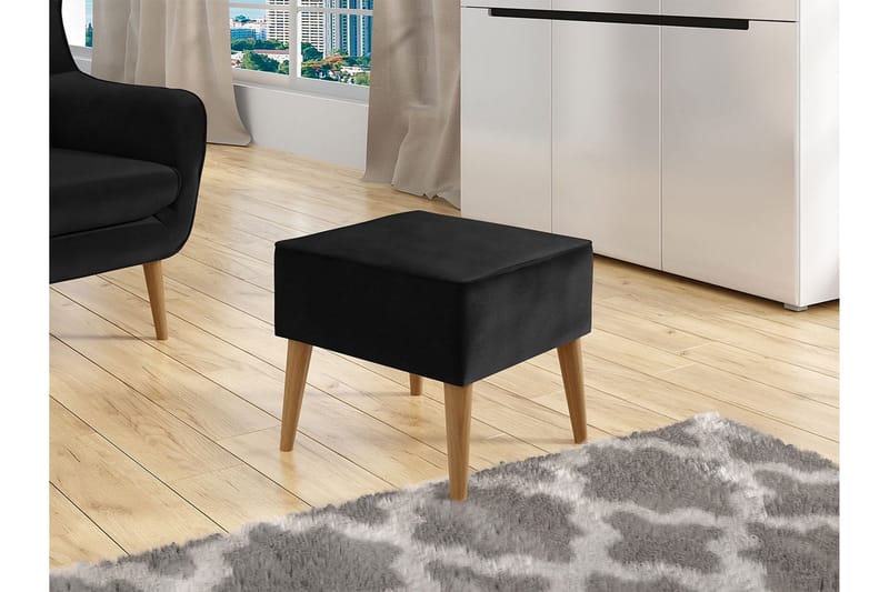 Fotpall - Svart - Möbler - Fåtölj & stolar - Pall & puff - Fotpallar