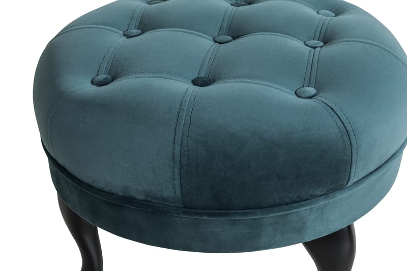 Fotpall Thunia 50 cm Sammet - Blågrön - Möbler - Fåtölj & stolar - Pall & puff - Fotpallar
