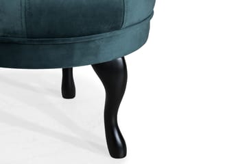 Fotpall Thunia 50 cm Sammet - Blågrön - Möbler - Fåtölj & stolar - Pall & puff - Fotpallar