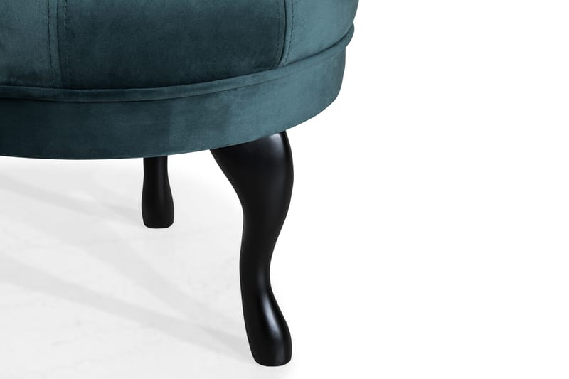 Fotpall Thunia 50 cm Sammet - Blågrön - Möbler - Fåtölj & stolar - Pall & puff - Fotpallar