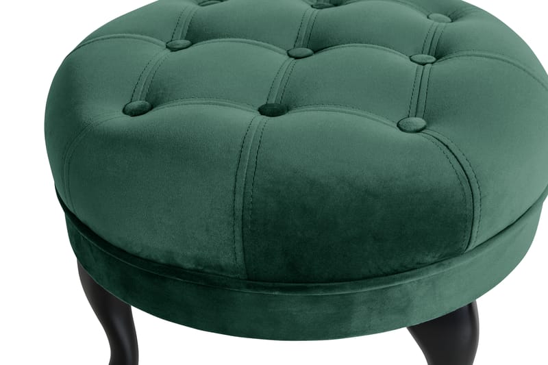 Fotpall Thunia 50 cm Sammet - Mörkgrön - Möbler - Fåtölj & stolar - Pall & puff - Fotpallar