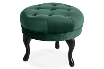 Fotpall Thunia 50 cm Sammet - Mörkgrön - Möbler - Fåtölj & stolar - Pall & puff - Fotpallar