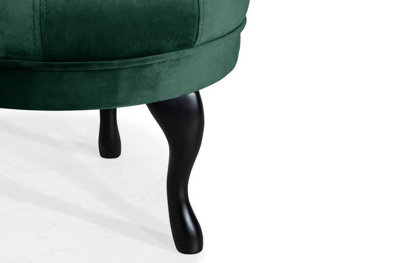 Fotpall Thunia 50 cm Sammet - Mörkgrön - Möbler - Fåtölj & stolar - Pall & puff - Fotpallar