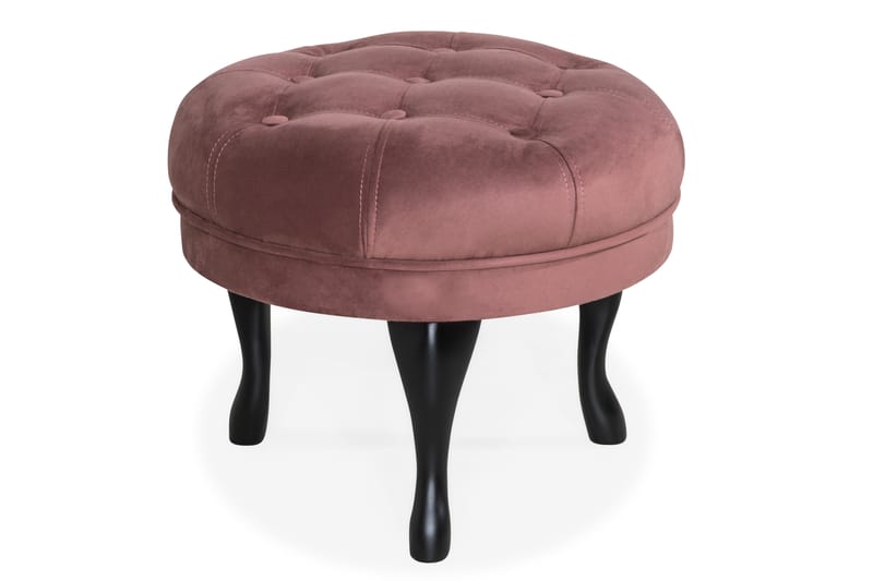 Fotpall Thunia 50 cm Sammet - Rostrosa - Möbler - Fåtölj & stolar - Pall & puff - Fotpallar
