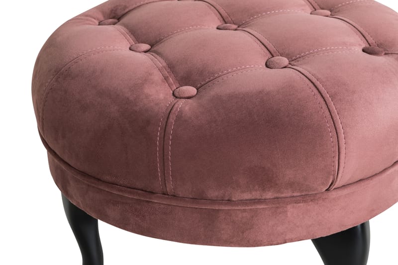 Fotpall Thunia 50 cm Sammet - Rostrosa - Möbler - Fåtölj & stolar - Pall & puff - Fotpallar