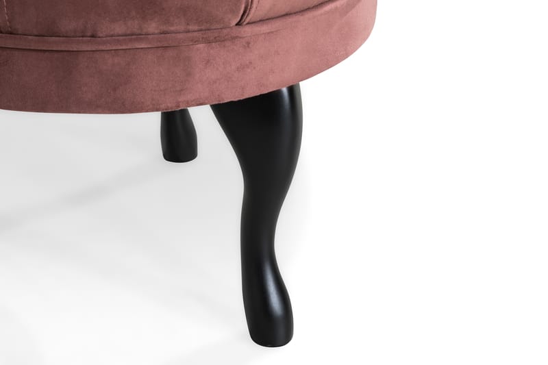 Fotpall Thunia 50 cm Sammet - Rostrosa - Möbler - Fåtölj & stolar - Pall & puff - Fotpallar