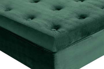 Fotpall Thunia 70x70 cm Sammet - Mörkgrön - Möbler - Fåtölj & stolar - Pall & puff - Fotpallar