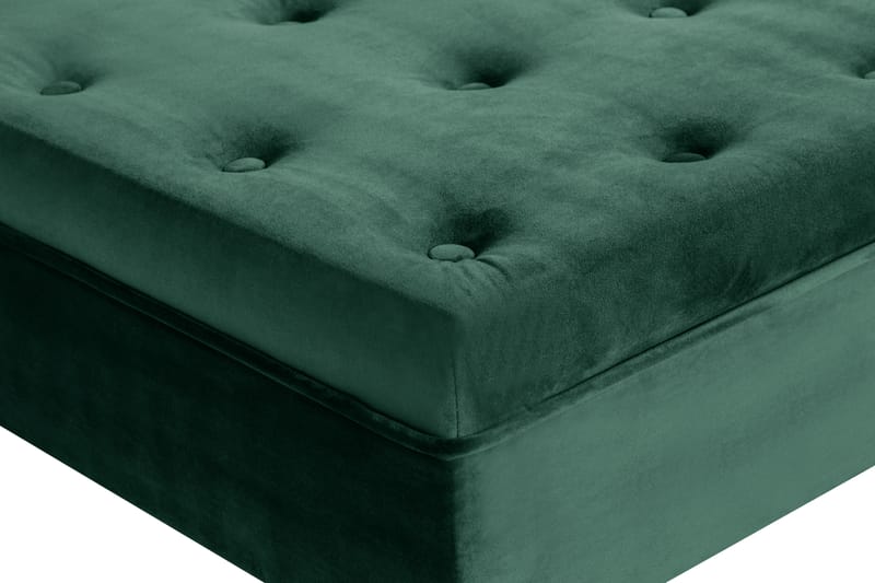 Fotpall Thunia 70x70 cm Sammet - Mörkgrön - Möbler - Fåtölj & stolar - Pall & puff - Fotpallar