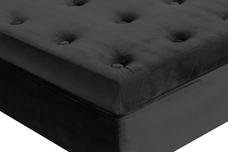 Fotpall Thunia 70x70 cm Sammet - Svart - Möbler - Fåtölj & stolar - Pall & puff - Fotpallar