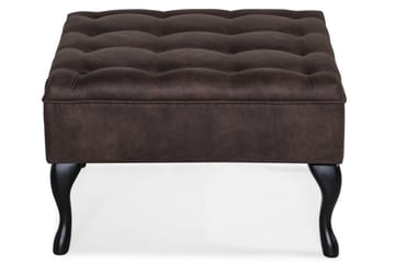 Fotpall Thunia 70x70 cm - Vintage Brun - Möbler - Fåtölj & stolar - Pall & puff - Fotpallar