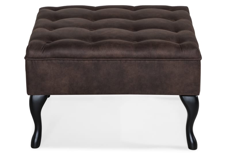 Fotpall Thunia 70x70 cm - Vintage Brun - Möbler - Fåtölj & stolar - Pall & puff - Fotpallar
