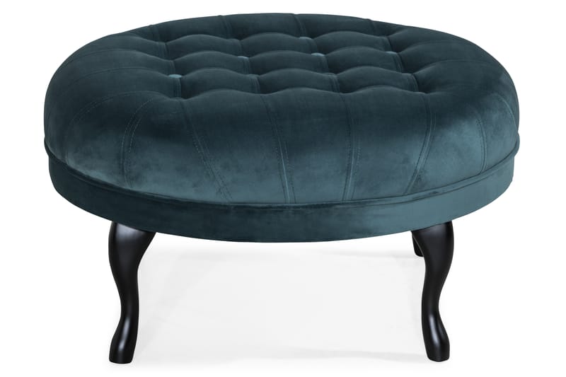 Fotpall Thunia 80 cm Sammet - Blågrön - Möbler - Fåtölj & stolar - Pall & puff - Fotpallar