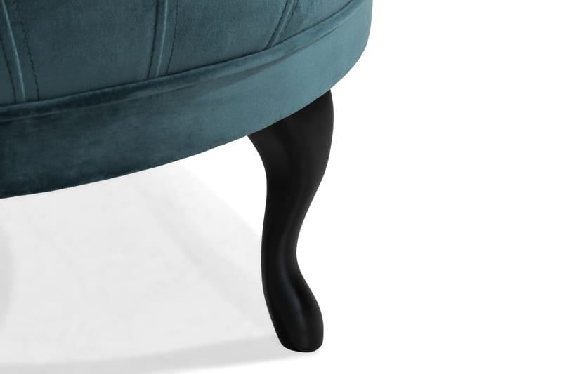 Fotpall Thunia 80 cm Sammet - Blågrön - Möbler - Fåtölj & stolar - Pall & puff - Fotpallar