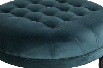 Fotpall Thunia 80 cm Sammet - Blågrön - Möbler - Fåtölj & stolar - Pall & puff - Fotpallar
