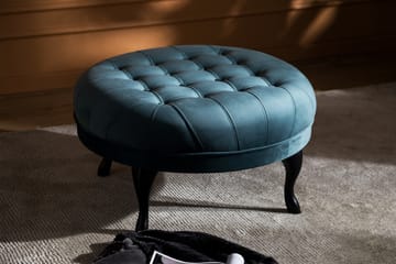 Fotpall Thunia 80 cm Sammet - Blågrön - Möbler - Fåtölj & stolar - Pall & puff - Fotpallar
