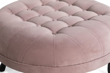 Fotpall Thunia 80 cm Sammet - Ljusrosa - Möbler - Fåtölj & stolar - Pall & puff - Fotpallar