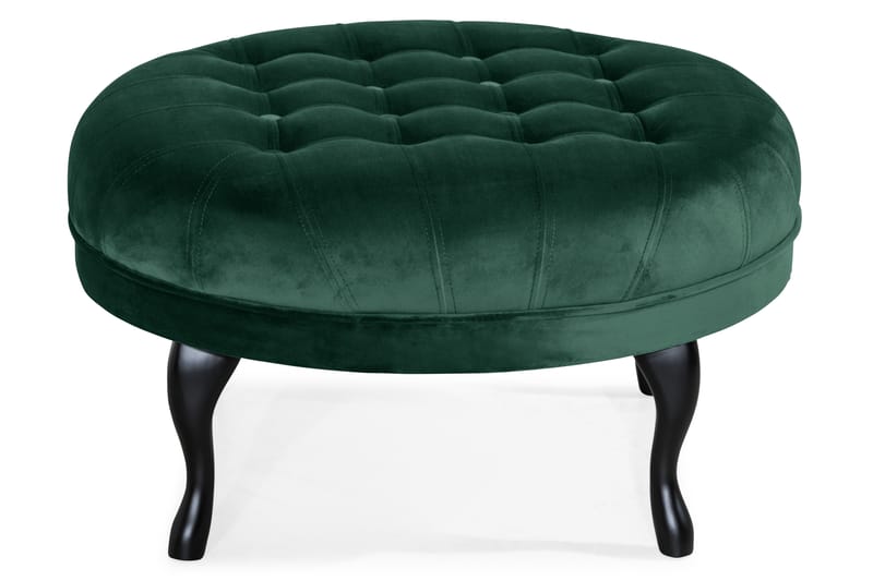 Fotpall Thunia 80 cm Sammet - Mörkgrön - Möbler - Fåtölj & stolar - Pall & puff - Fotpallar