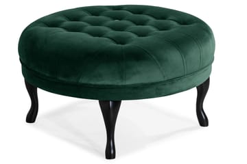 Fotpall Thunia 80 cm Sammet - Mörkgrön - Möbler - Fåtölj & stolar - Pall & puff - Fotpallar
