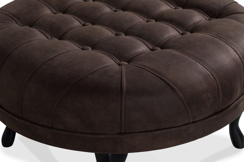 Fotpall Thunia 80 cm - Vintage Brun - Möbler - Fåtölj & stolar - Pall & puff - Fotpallar